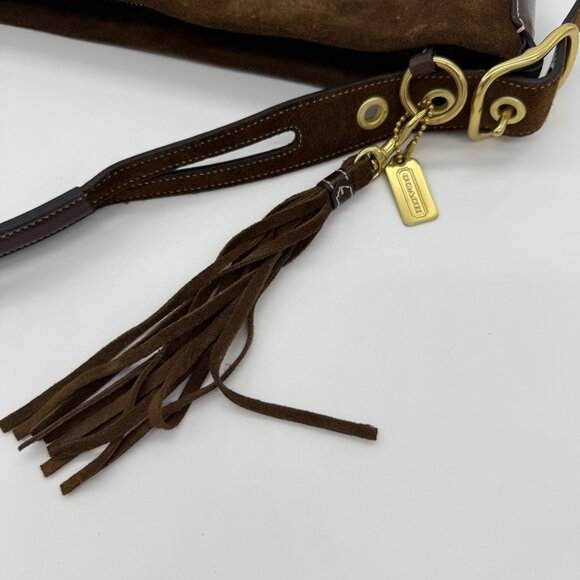 Coach Vintage 1421 Brown Soho Demi Shoulder Bag Fringe Suede - Picture 8 of 12
